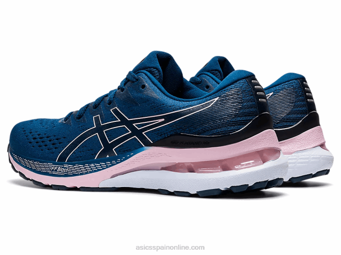 gel-kayano 28 ancho Asics 4L683553 azul mako/rosa apenas