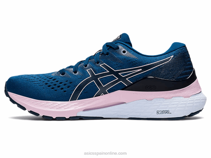 gel-kayano 28 ancho Asics 4L683553 azul mako/rosa apenas