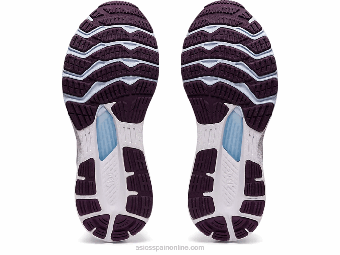 gel-kayano 28 ancho Asics 4L683583 gris piedmont/ciruela oscuro