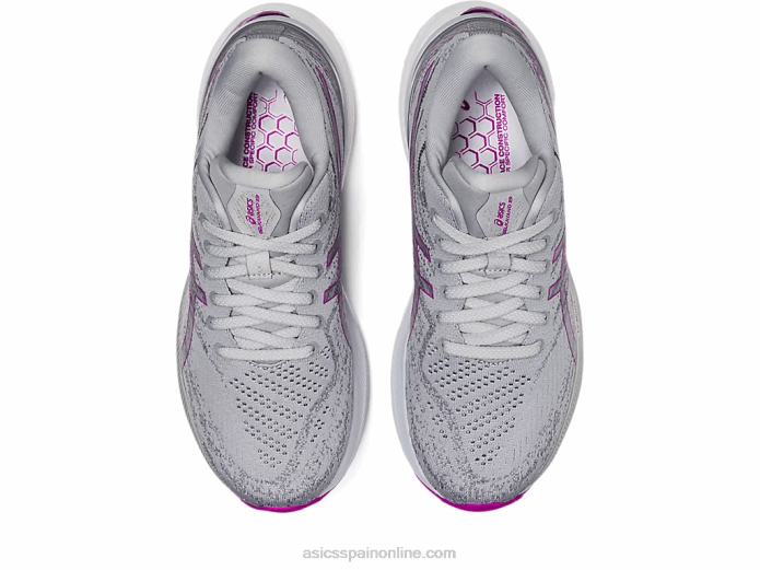 gel-kayano 29 ancho Asics 4L683128 gris piedmont/orquídea