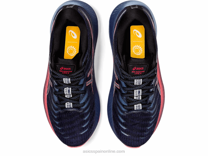 gel-kayano lite 2 Asics 4L683861 azul trueno/coral llameante