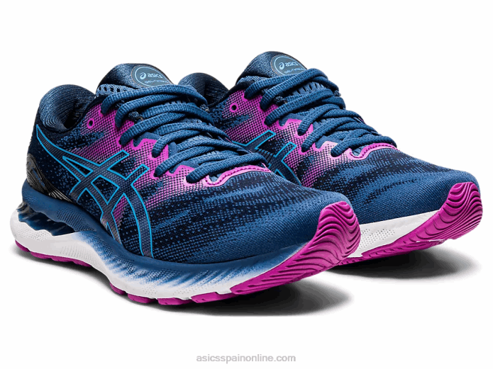 gel-nimbus 23 de ancho Asics 4L684012 gran tiburón/agua digital