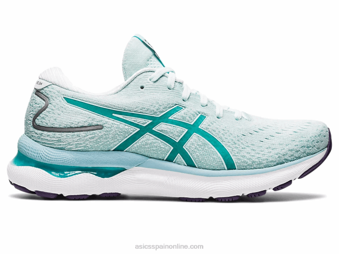 gel-nimbus 24 de ancho Asics 4L682877 calmante mar/vidrio de mar