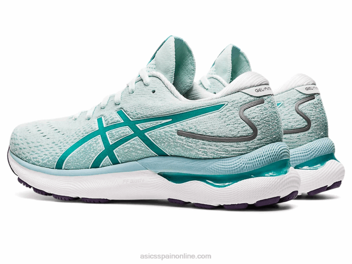gel-nimbus 24 de ancho Asics 4L682877 calmante mar/vidrio de mar