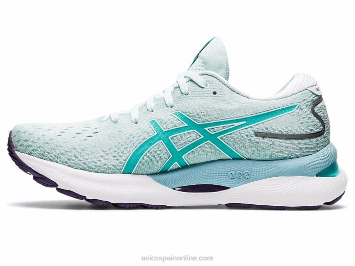 gel-nimbus 24 de ancho Asics 4L682877 calmante mar/vidrio de mar