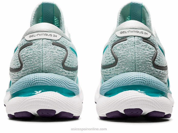 gel-nimbus 24 de ancho Asics 4L682877 calmante mar/vidrio de mar