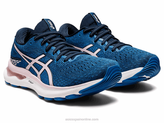 gel-nimbus 24 de ancho Asics 4L683430 azul francés/rosa apenas