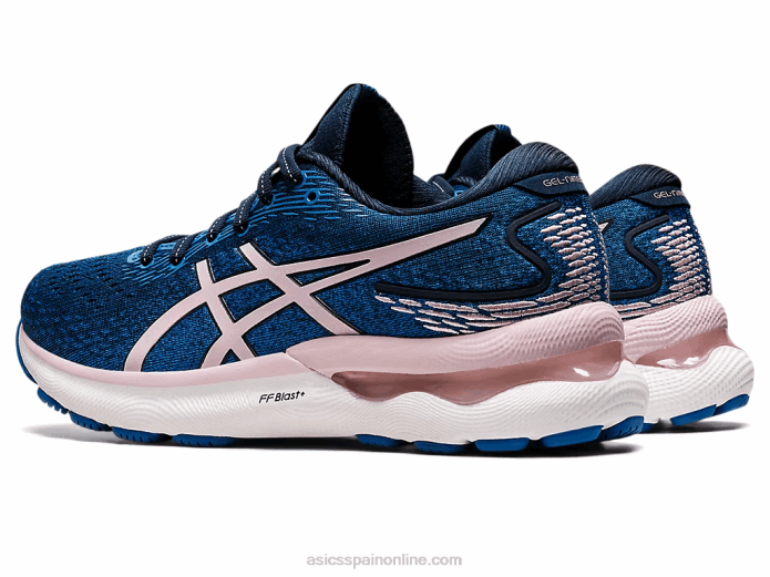 gel-nimbus 24 de ancho Asics 4L683430 azul francés/rosa apenas