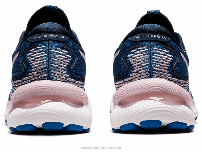 gel-nimbus 24 de ancho Asics 4L683430 azul francés/rosa apenas