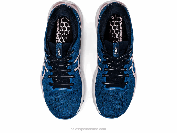 gel-nimbus 24 de ancho Asics 4L683430 azul francés/rosa apenas