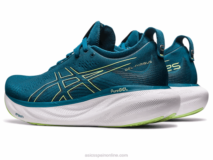 gel-nimbus 25 Asics 4L682259 tinta verde azulado/verde lima