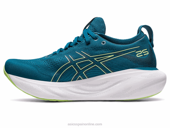 gel-nimbus 25 Asics 4L682259 tinta verde azulado/verde lima