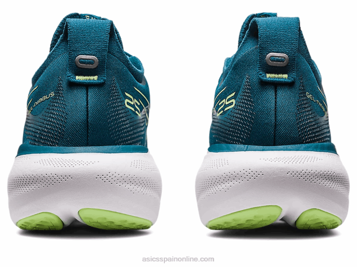 gel-nimbus 25 Asics 4L682259 tinta verde azulado/verde lima