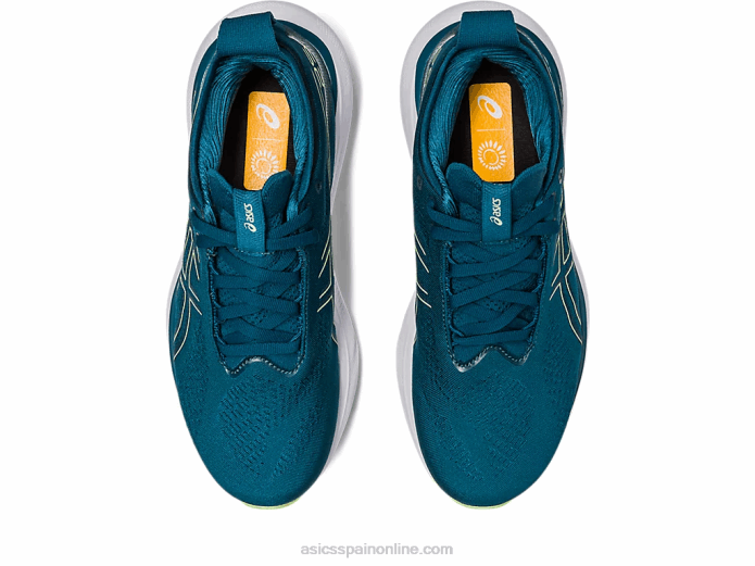 gel-nimbus 25 Asics 4L682259 tinta verde azulado/verde lima