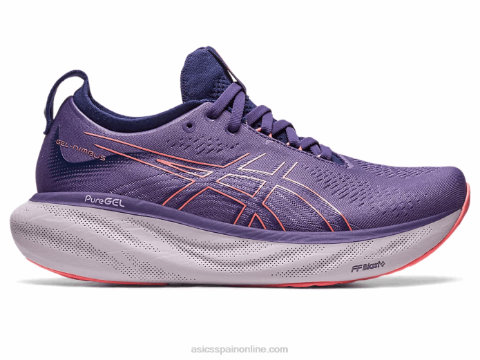 gel-nimbus 25 Asics 4L682372 morado polvoriento/papaya