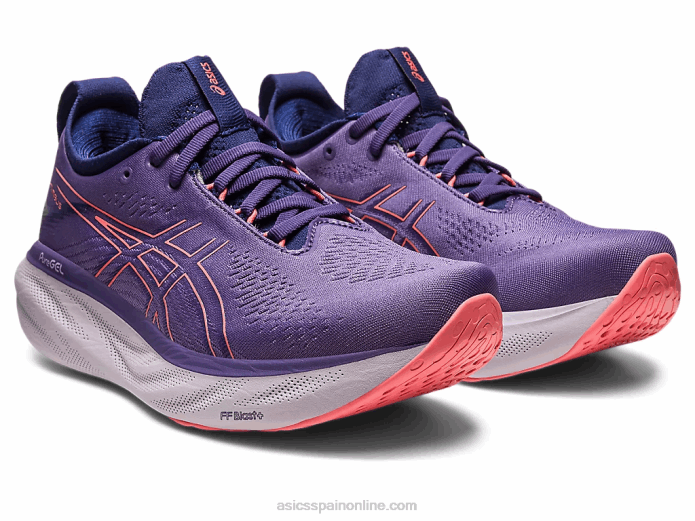 gel-nimbus 25 Asics 4L682372 morado polvoriento/papaya