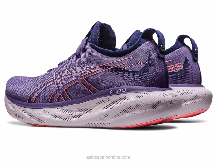 gel-nimbus 25 Asics 4L682372 morado polvoriento/papaya