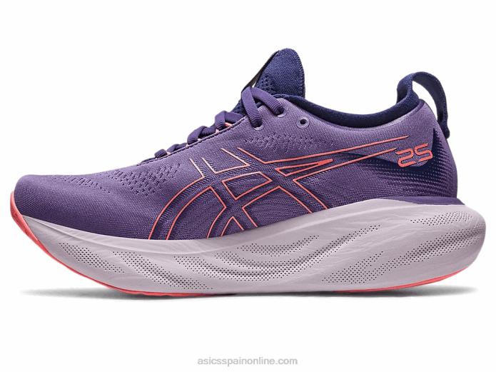 gel-nimbus 25 Asics 4L682372 morado polvoriento/papaya