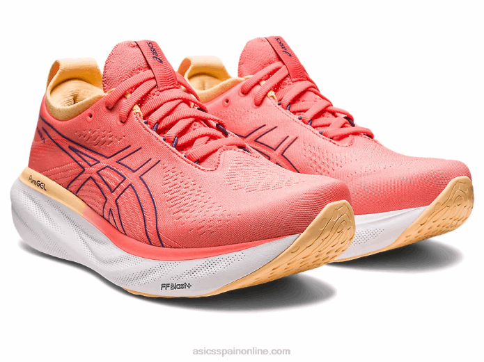 gel-nimbus 25 de ancho Asics 4L682377 papaya/púrpura polvoriento