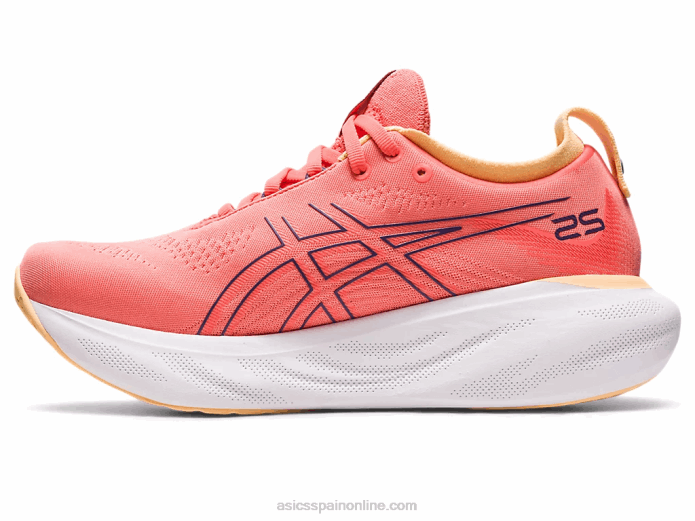 gel-nimbus 25 de ancho Asics 4L682377 papaya/púrpura polvoriento