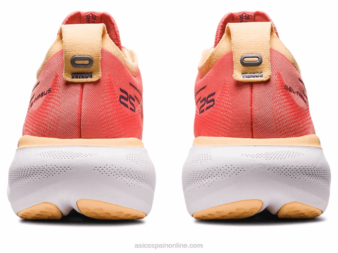 gel-nimbus 25 de ancho Asics 4L682377 papaya/púrpura polvoriento