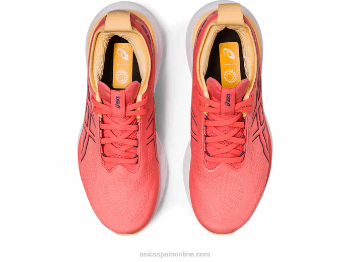 gel-nimbus 25 de ancho Asics 4L682377 papaya/púrpura polvoriento