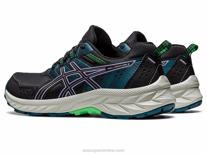 gel-venture 9 de ancho Asics 4L682216 negro/violeta digital