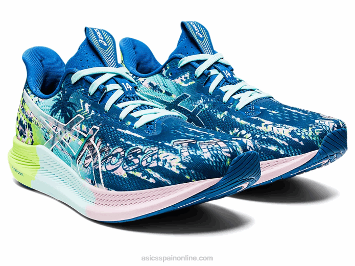 noosa tri 14 Asics 4L682976 unidad de lago/blanco
