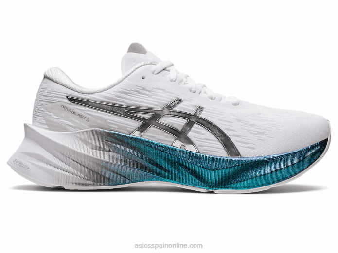 novablast 3 platino Asics 4L682897 blanco/plata pura
