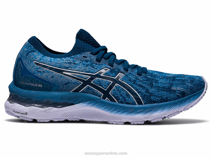 punto gel-nimbus 23 Asics 4L683922 seda gris/azul mako