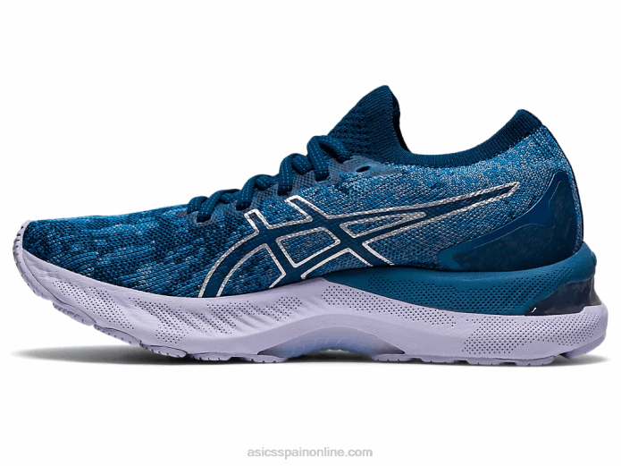 punto gel-nimbus 23 Asics 4L683922 seda gris/azul mako