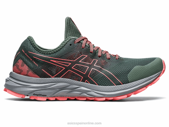 rastro de excitación de gel Asics 4L682394 hiedra/papaya