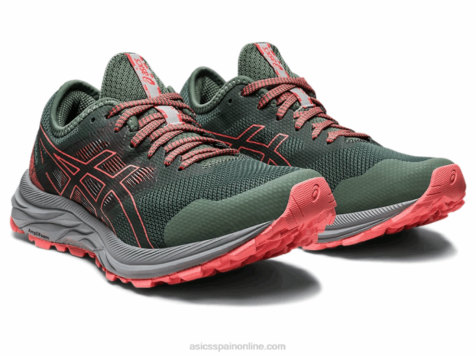 rastro de excitación de gel Asics 4L682394 hiedra/papaya