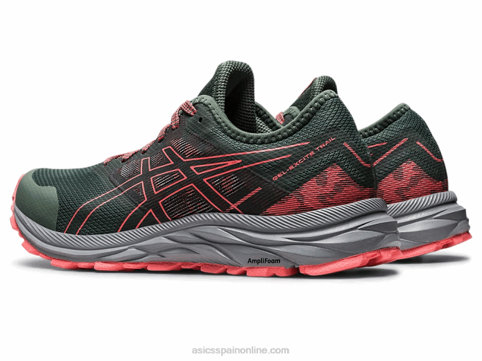 rastro de excitación de gel Asics 4L682394 hiedra/papaya