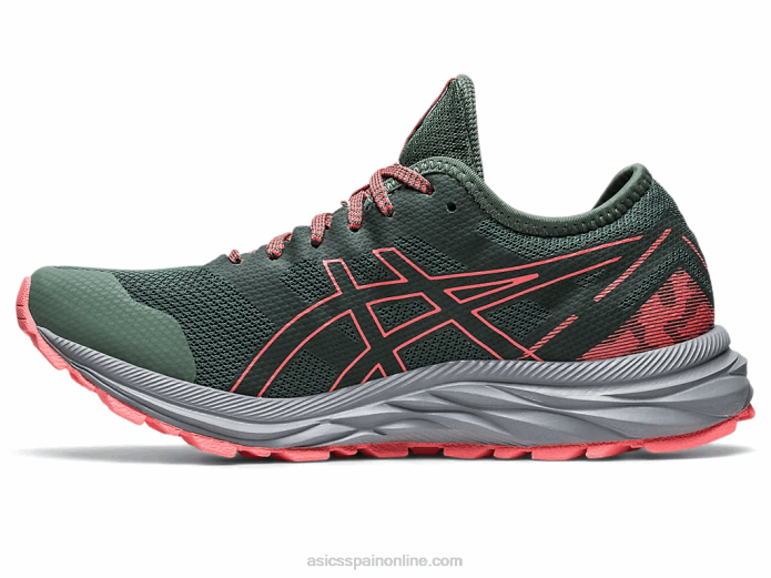 rastro de excitación de gel Asics 4L682394 hiedra/papaya