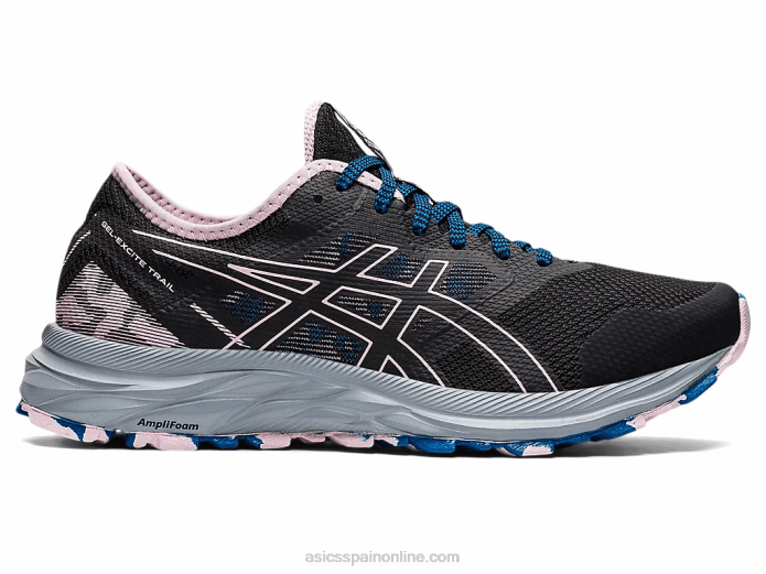 rastro de excitación de gel Asics 4L683541 negro/rosa apenas