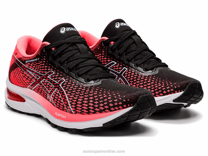 tejido gel-stratus 2 Asics 4L682663 coral resplandeciente/negro