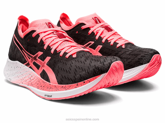 velocidad mágica Asics 4L683649 negro/coral ardiente