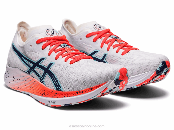 velocidad mágica Asics 4L683741 blanco/azul trueno