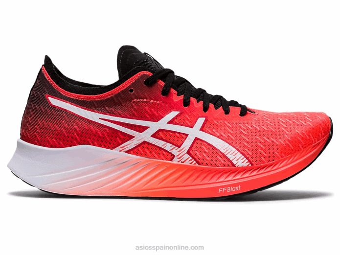 velocidad mágica Asics 4L683949 amanecer rojo/blanco