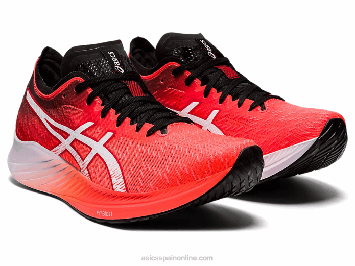 velocidad mágica Asics 4L683949 amanecer rojo/blanco