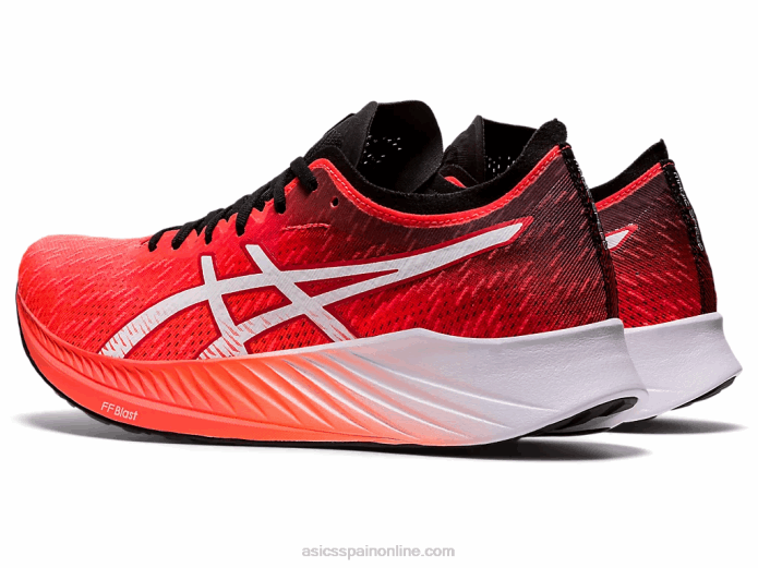 velocidad mágica Asics 4L683949 amanecer rojo/blanco