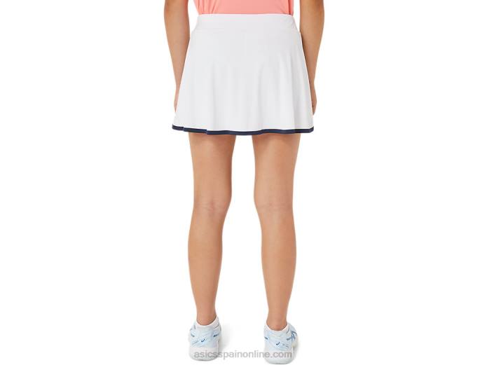 falda pantalón de tenis para niños Asics 4L684235 blanco brillante