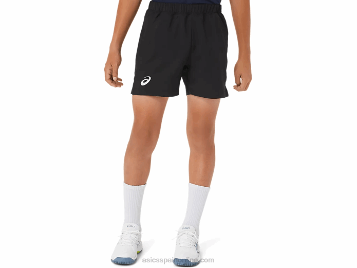 pantalón corto de tenis para niños Asics 4L684234 rendimiento negro