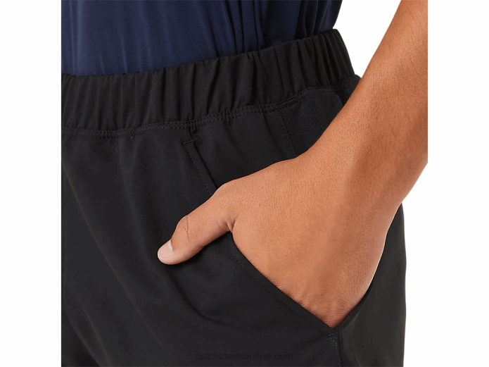 pantalón corto de tenis para niños Asics 4L684234 rendimiento negro