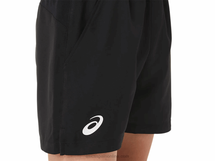 pantalón corto de tenis para niños Asics 4L684234 rendimiento negro