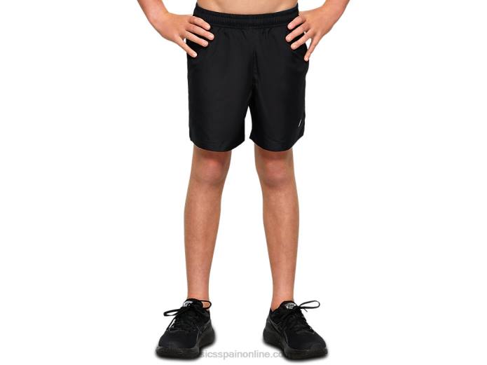 pantalón corto deportivo tejido juvenil Asics 4L684226 rendimiento negro