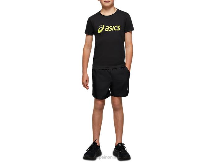 pantalón corto deportivo tejido juvenil Asics 4L684226 rendimiento negro
