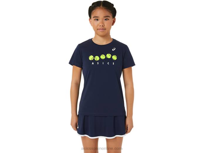 camiseta gráfica de tenis para niños Asics 4L684240 medianoche