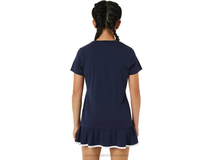 camiseta gráfica de tenis para niños Asics 4L684240 medianoche
